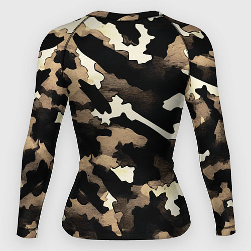 Женский рашгард Камуфляж сафари / 3D-принт – фото 2
