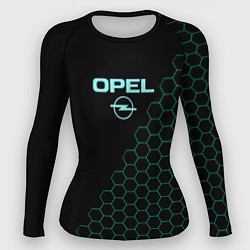 Женский рашгард Opel чёрный мозаика