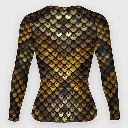 Женский рашгард Кольчуга - металлическая чешуя змеи / 3D-принт – фото 2
