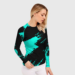 Рашгард женский Неоновые краски текстура, цвет: 3D-принт — фото 2