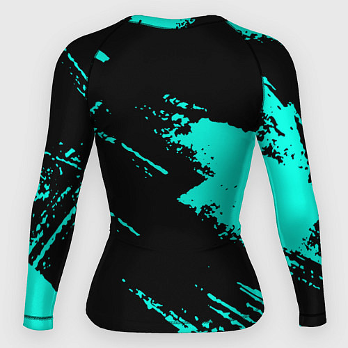 Женский рашгард Неоновые краски текстура / 3D-принт – фото 2