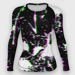 Женский рашгард Краски глитч неон