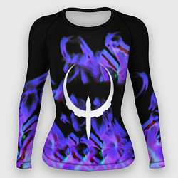 Рашгард женский Квейк неоновый огонь, цвет: 3D-принт
