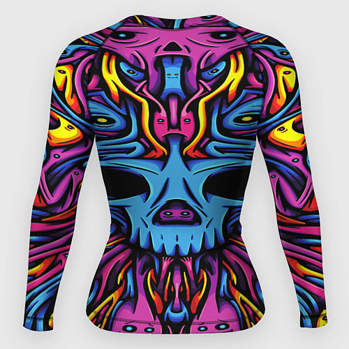 Женский рашгард Skull tatoo steel / 3D-принт – фото 2