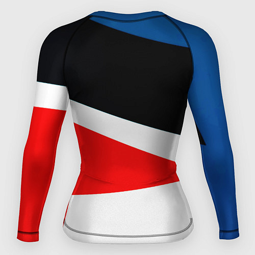 Женский рашгард Спортивная геометрия герб / 3D-принт – фото 2