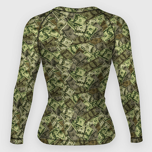 Женский рашгард Милитари деньги / 3D-принт – фото 2