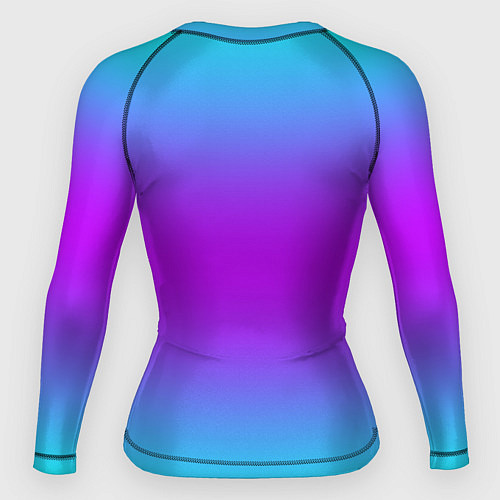 Женский рашгард Градиент текстура неоновая / 3D-принт – фото 2