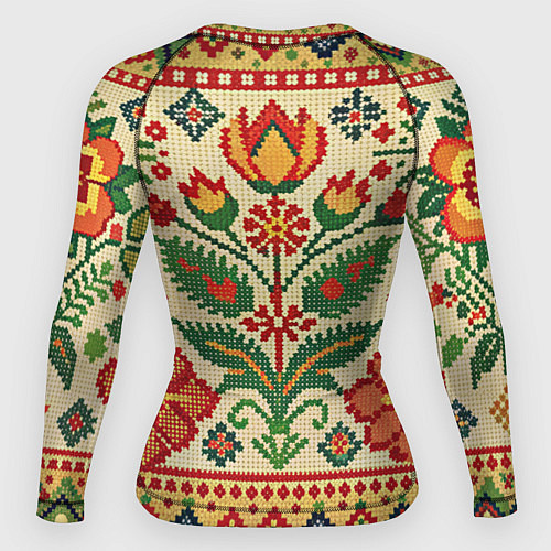 Женский рашгард Славянский узор и орнамент / 3D-принт – фото 2