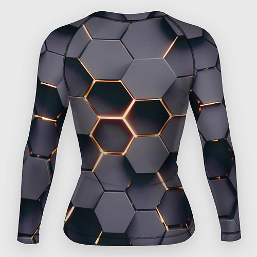 Женский рашгард Трехмерные соты с подсветкой / 3D-принт – фото 2