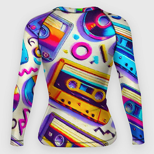 Женский рашгард Магия микстейпов: Цветная ностальгия / 3D-принт – фото 2