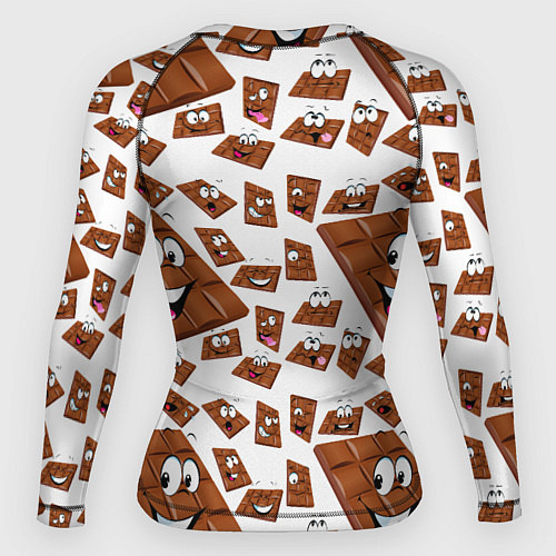 Женский рашгард Позитивные шоколадки / 3D-принт – фото 2