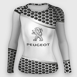 Рашгард женский Peugeot carbon metal, цвет: 3D-принт