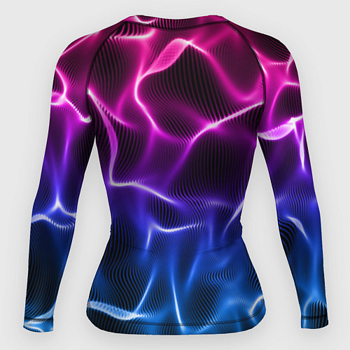 Женский рашгард Portal неоновые волны / 3D-принт – фото 2