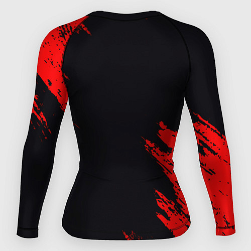 Женский рашгард Fortnite красные краски лого / 3D-принт – фото 2