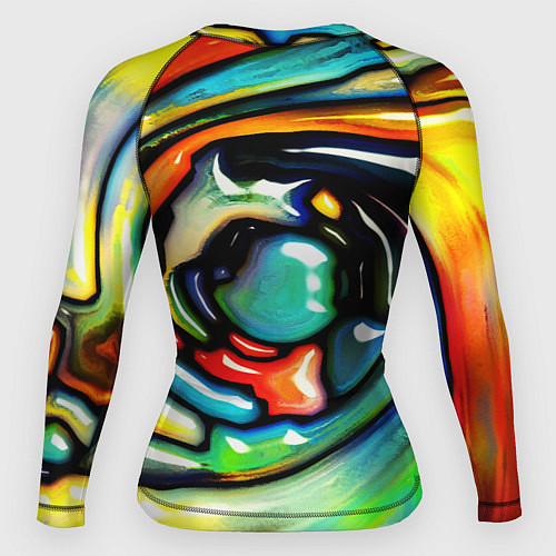 Женский рашгард Акварельные краски мозаика / 3D-принт – фото 2