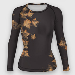 Рашгард женский Осенние листья эффект, цвет: 3D-принт
