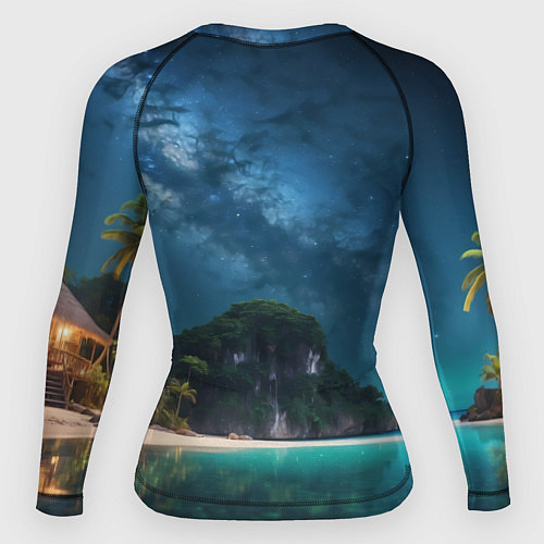 Женский рашгард Island beach / 3D-принт – фото 2