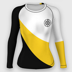 Женский рашгард Мы русские с нами Бог малый черный кцк Николай II