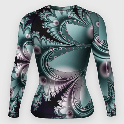 Женский рашгард Фракталы узорный стиль / 3D-принт – фото 2