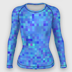 Женский рашгард Синие пиксели