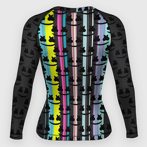 Женский рашгард Marshmello dj pattern line / 3D-принт – фото 2