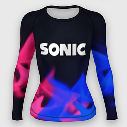 Рашгард женский Sonic neon flame, цвет: 3D-принт