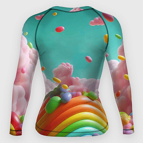 Женский рашгард Пикачу на сладкой планете - нейроарт / 3D-принт – фото 2