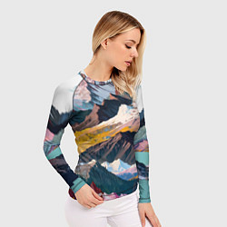 Рашгард женский Искусство гор, цвет: 3D-принт — фото 2