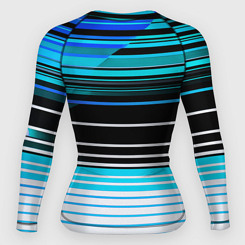 Женский рашгард Разноцветные вертикальные линии / 3D-принт – фото 2