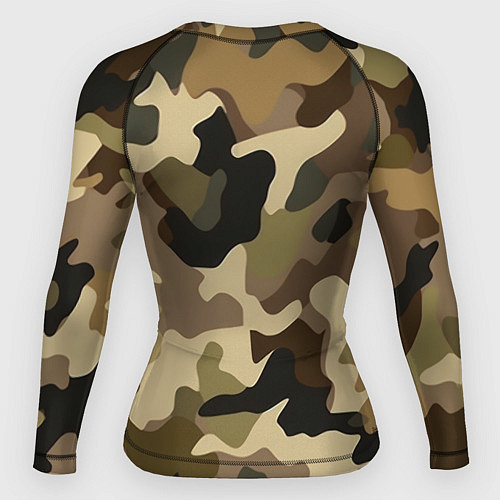 Женский рашгард Милитари камуфляж / 3D-принт – фото 2