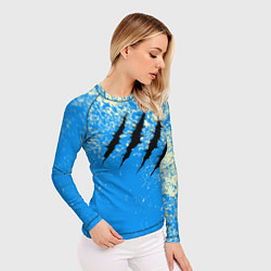 Рашгард женский Гранж - порезы монстра, цвет: 3D-принт — фото 2