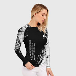 Рашгард женский KTM - следы от шин, цвет: 3D-принт — фото 2
