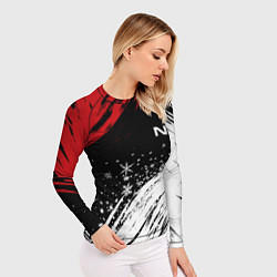 Рашгард женский Mass Effect - Merry Christmas, цвет: 3D-принт — фото 2