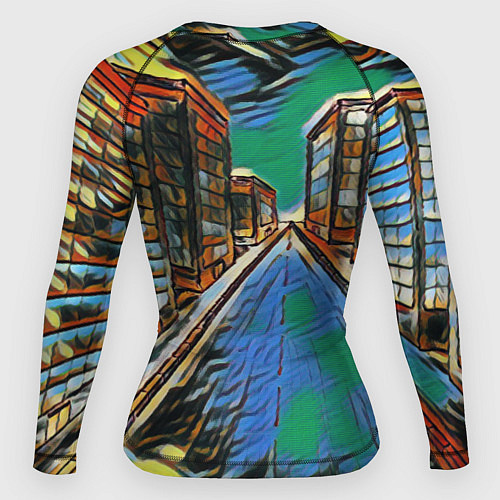 Женский рашгард Улица проспект городской / 3D-принт – фото 2