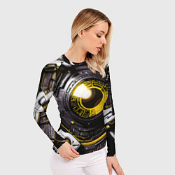 Рашгард женский Жёлтая сфера киберпанк, цвет: 3D-принт — фото 2