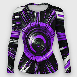 Женский рашгард Чёрно-фиолетовая сфера киберпанк