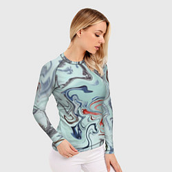 Рашгард женский Crazy waves, цвет: 3D-принт — фото 2