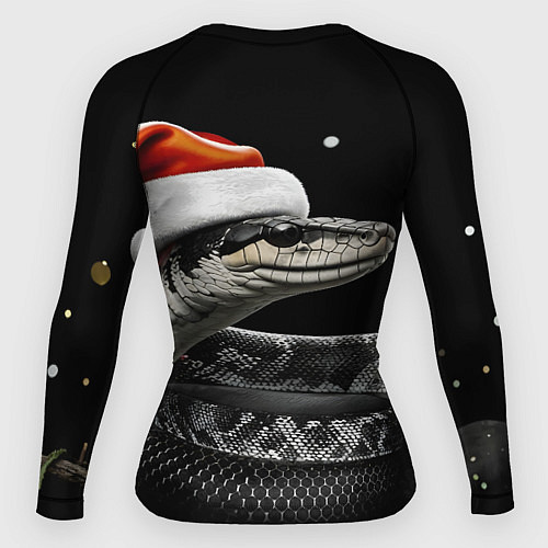 Женский рашгард Змейка в шапочке на темном / 3D-принт – фото 2