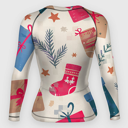 Женский рашгард Новогодняя атмосфера / 3D-принт – фото 2