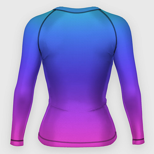 Женский рашгард Градиент закат сине-розовый / 3D-принт – фото 2