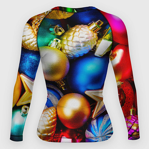 Женский рашгард Новогодние украшения / 3D-принт – фото 2