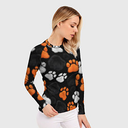 Рашгард женский Мохнатые лапки, цвет: 3D-принт — фото 2