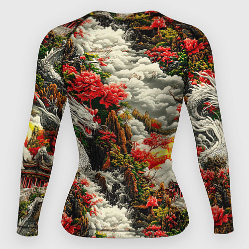 Женский рашгард Дракон в небесном храме - нейросеть / 3D-принт – фото 2