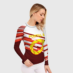 Рашгард женский Portal geometry game, цвет: 3D-принт — фото 2