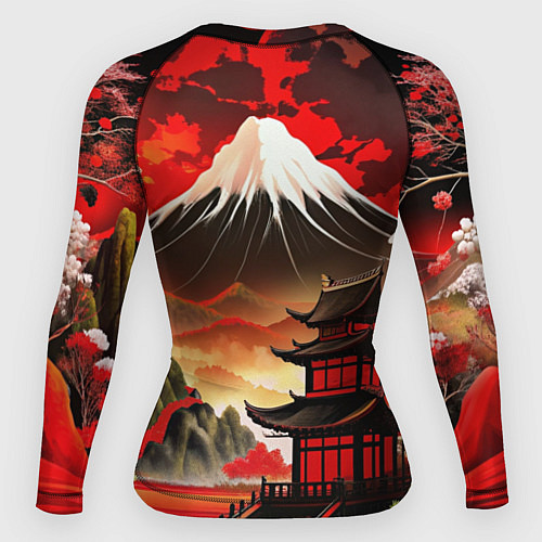 Женский рашгард Коллаж Японской природы / 3D-принт – фото 2