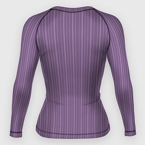 Женский рашгард Серо-фиолетовый в тонкую полоску / 3D-принт – фото 2