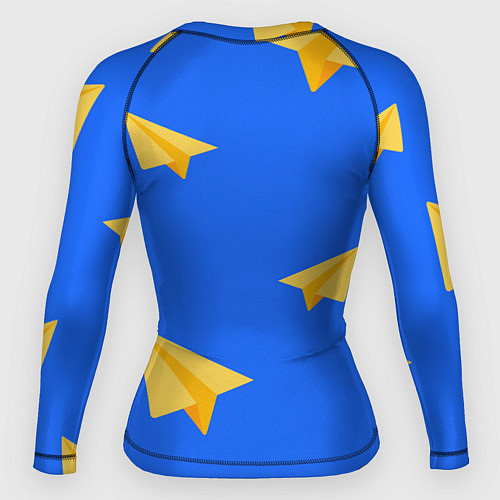 Женский рашгард Желтый самолетик / 3D-принт – фото 2