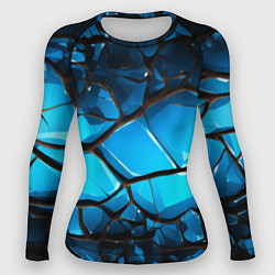 Женский рашгард Синяя текстура объемных плит