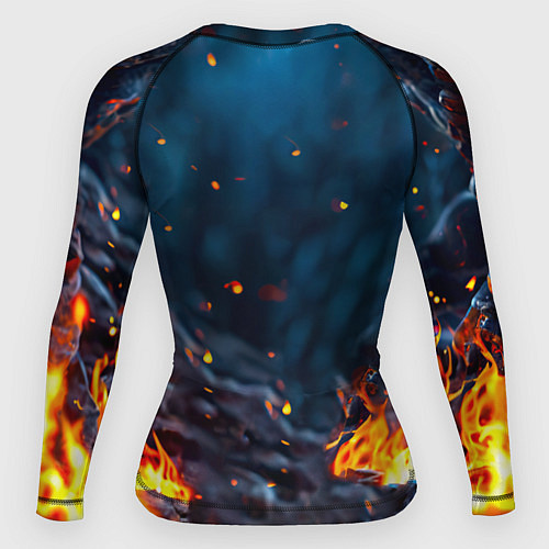 Женский рашгард Песец в огне / 3D-принт – фото 2