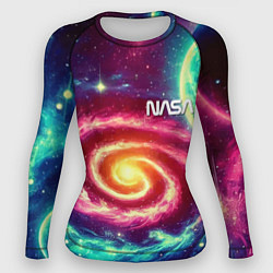 Женский рашгард Spiral galaxy - neon glow